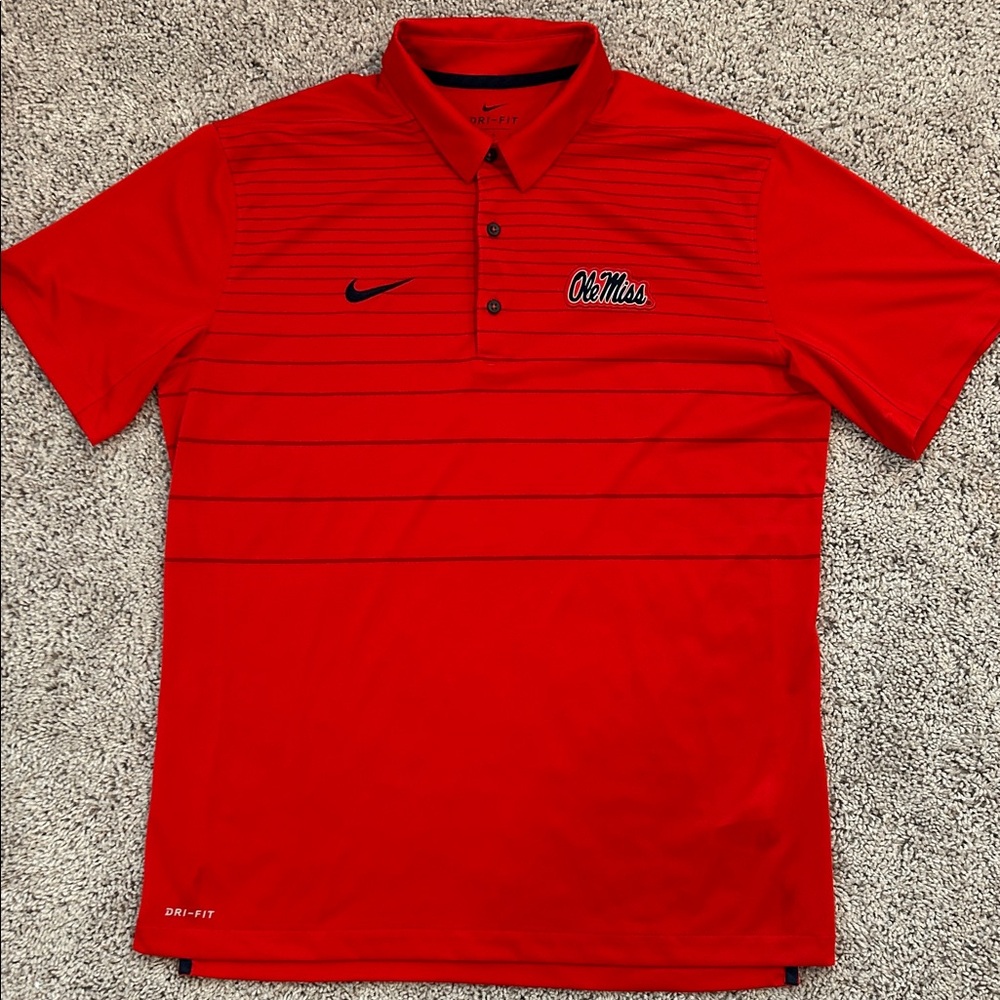 Nike Ole Miss Red Polo Shirt for Men